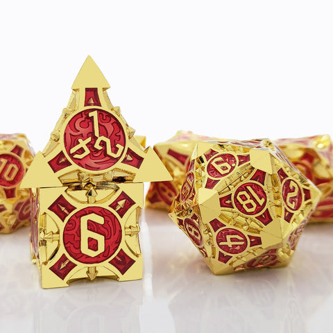Sharp-Cornered Metal Dice Set with Precision Edges – Multiple Color Options Available