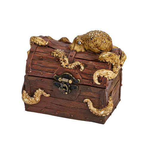 Vintage Dice Storage Chest with Metal Accents – Wooden RPG Dice Box for Dungeons & Dragons, Pathfinder & Tabletop Games