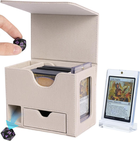 Portable Dice Tower & Storage Box with Velvet & PU Leather – All-in-One Dice Tray, D20 Included, Perfect for DnD, RPGs, and Board Games