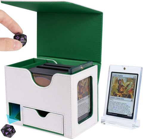 Portable Dice Tower & Storage Box with Velvet & PU Leather – All-in-One Dice Tray, D20 Included, Perfect for DnD, RPGs, and Board Games