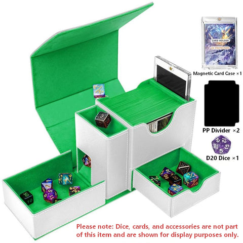 Portable Dice Tower & Storage Box with Velvet & PU Leather – All-in-One Dice Tray, D20 Included, Perfect for DnD, RPGs, and Board Games